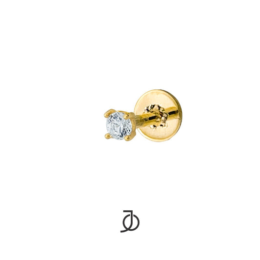 JO Anting Emas - Diamond Flat Back 17K
