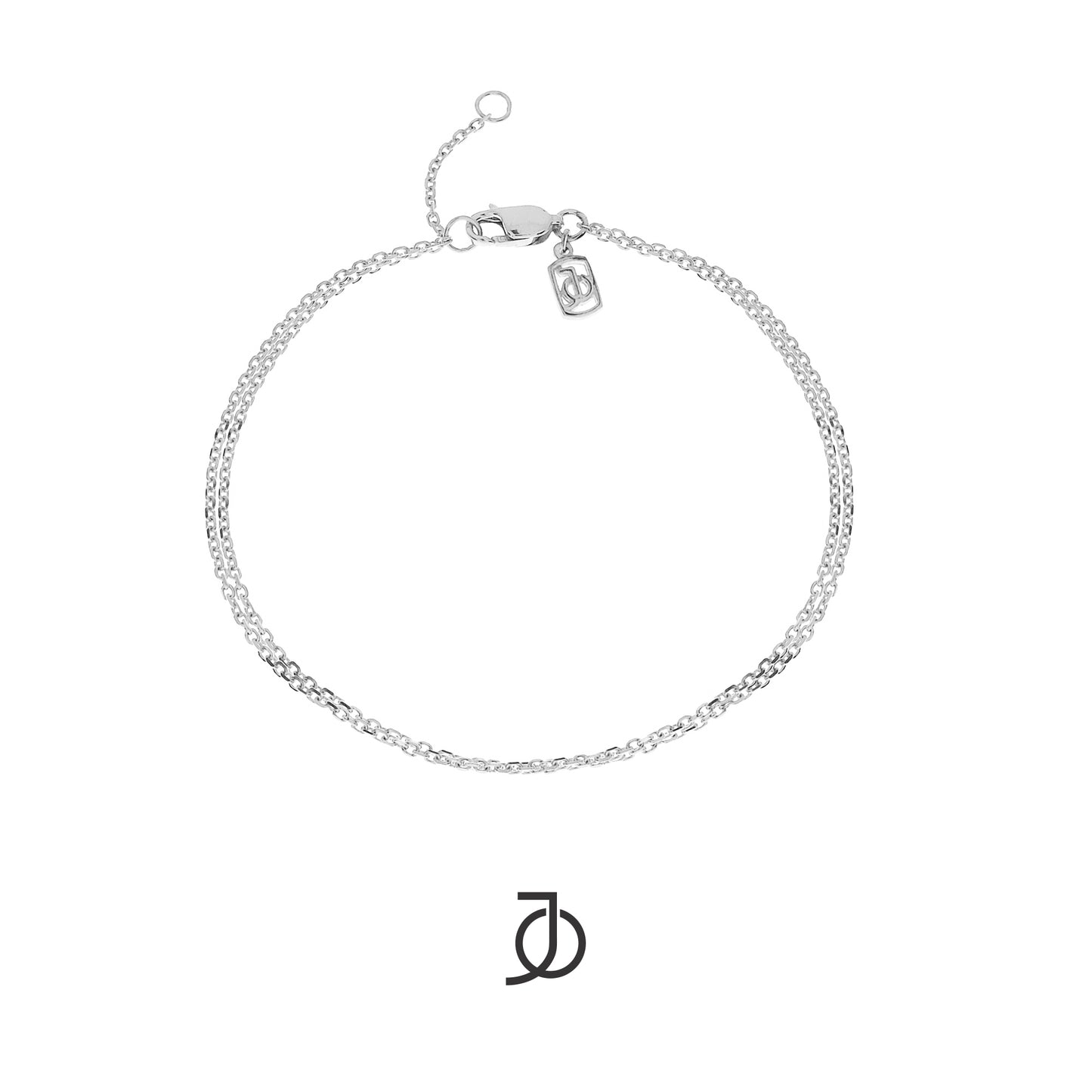 JO DOUBLE LAYER THIN CHAIN BRACELET
