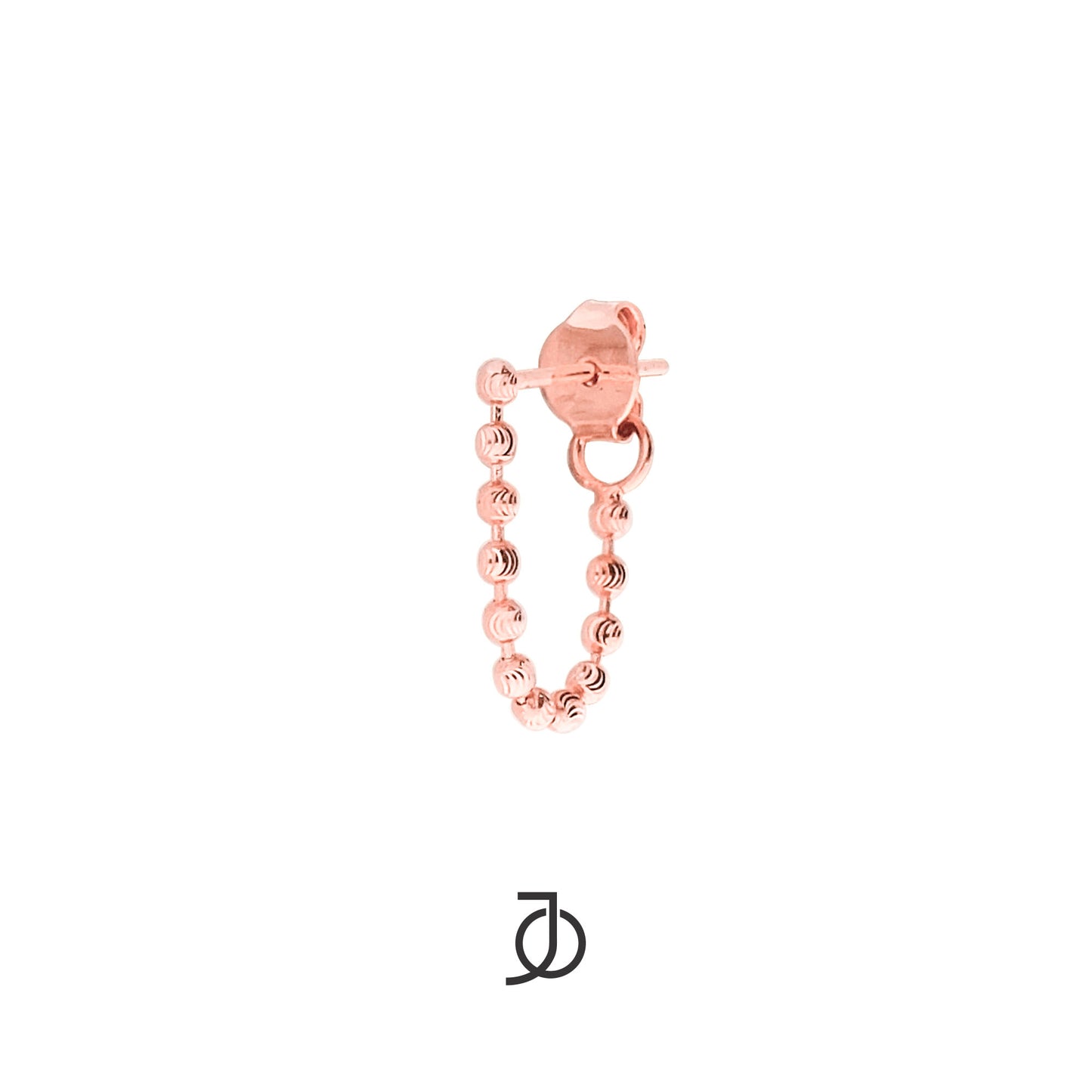 JO Diamond Cut Beaded Chain Studs