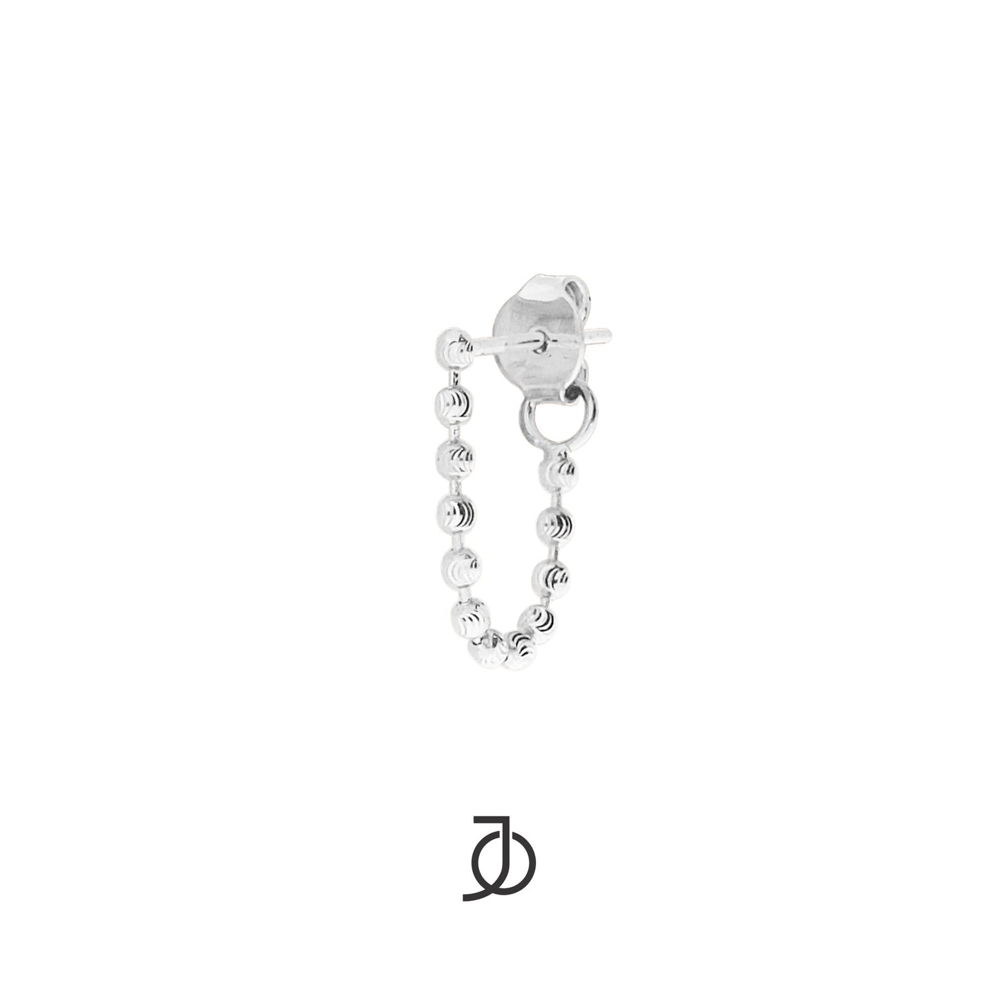JO Diamond Cut Beaded Chain Studs