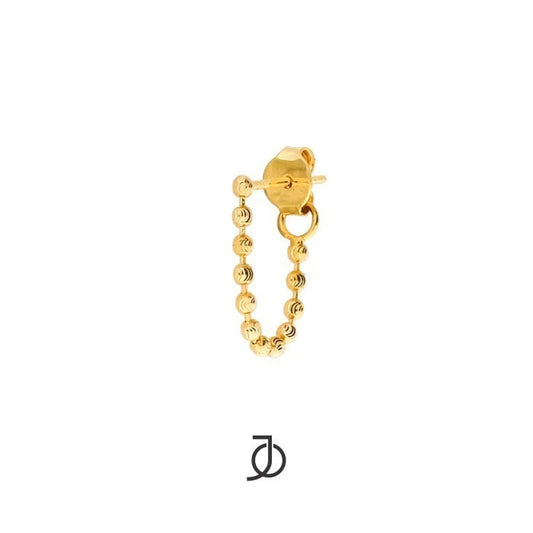 JO Diamond Cut Beaded Chain Studs
