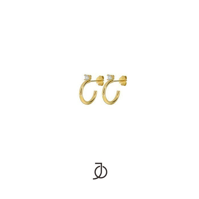 JO Anting Emas - Mini Floating Diamond Hoops 17k