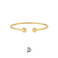 JO Gelang Emas - Gold Ball Open Bangle
