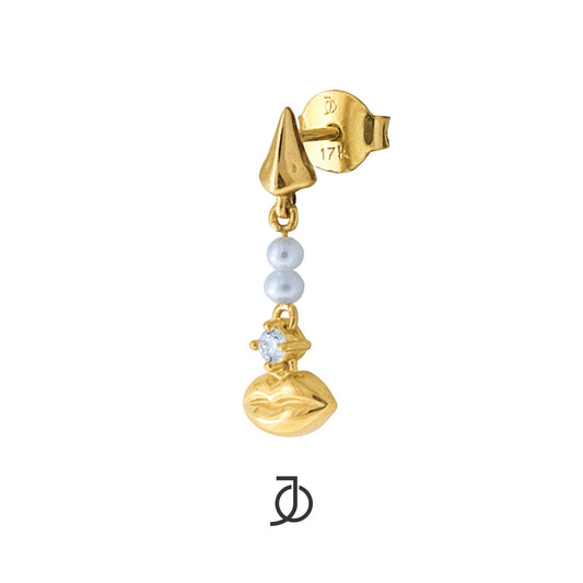JO Luminous Drop Earrings With Pearl And Diamond