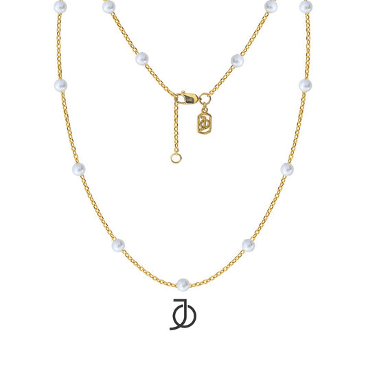 JO Pearl By The Yard Necklace 17K