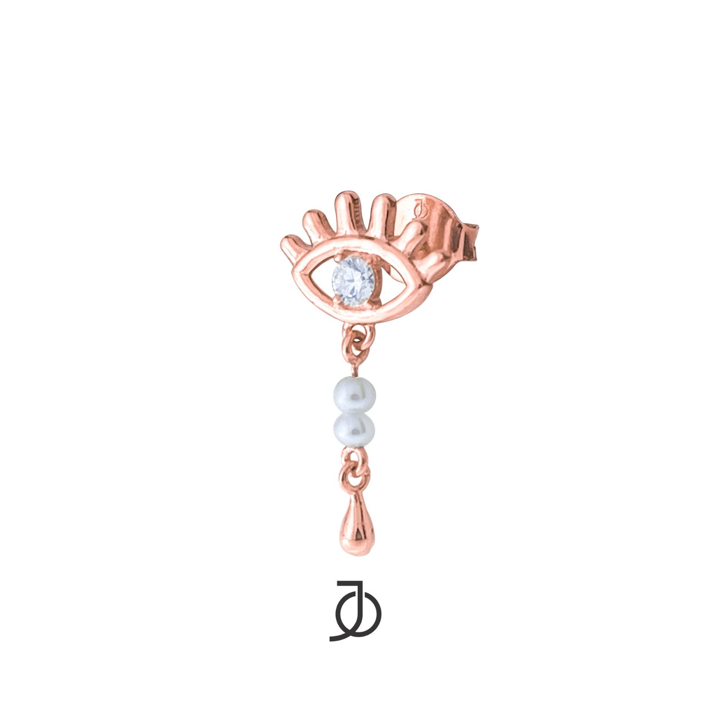 JO Radiate Earrings With Pearl And Diamond