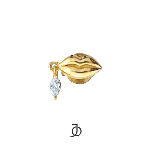 JO Voice Earrings With Marquise Diamond