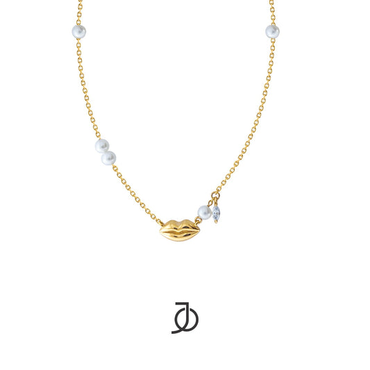 JO Voice Necklace With Pearls 17k