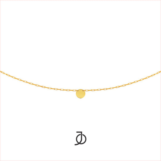 Jo Small Disc With Mini Paper Clip Chain