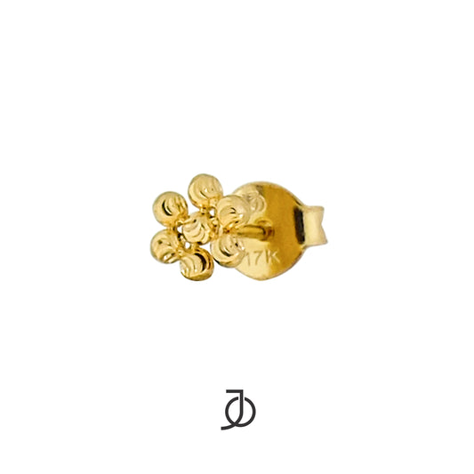 JO Flower Diamond Cut Beads Stud 17k