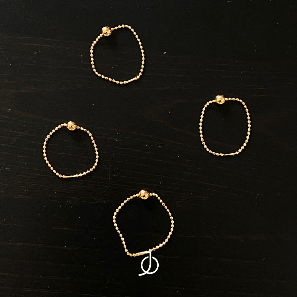 JO Ball Mini Beaded Chain Ring