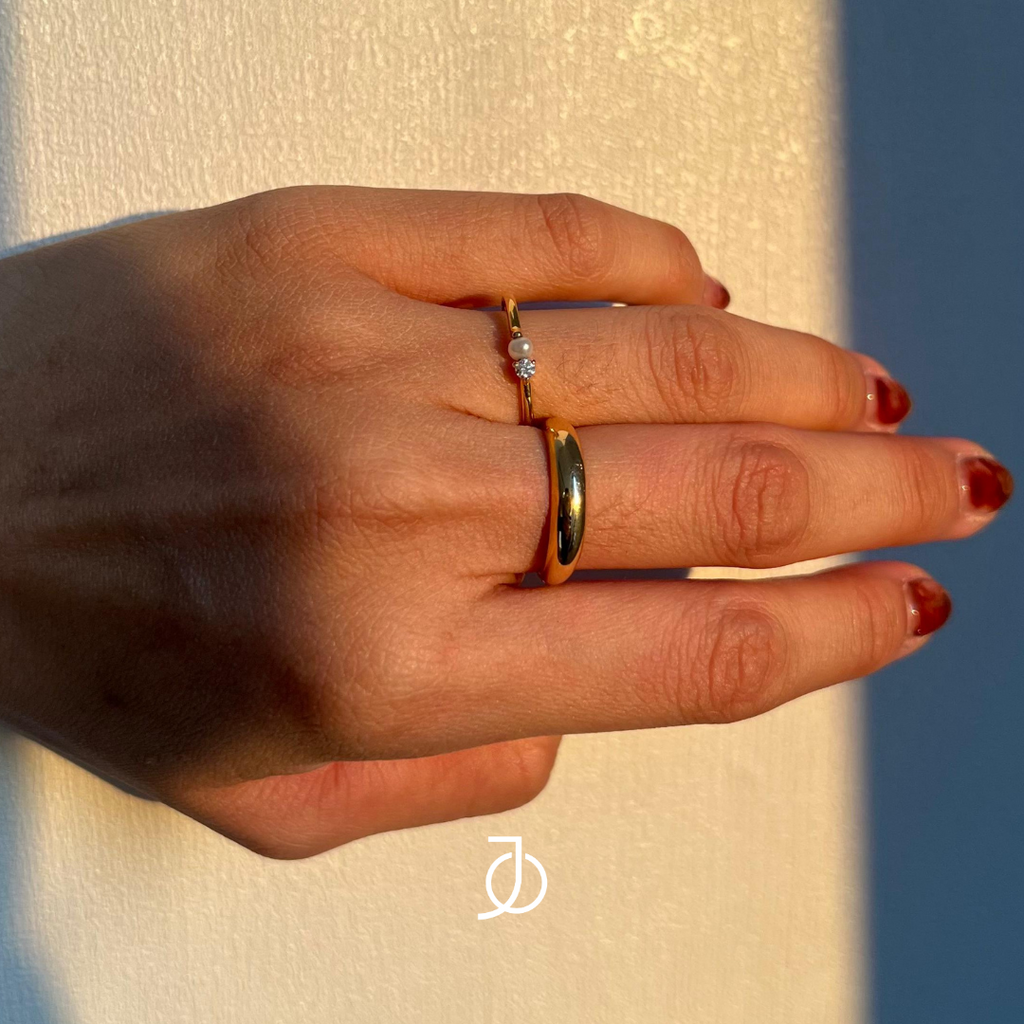 JO Mini Diamond With Pearl Ring