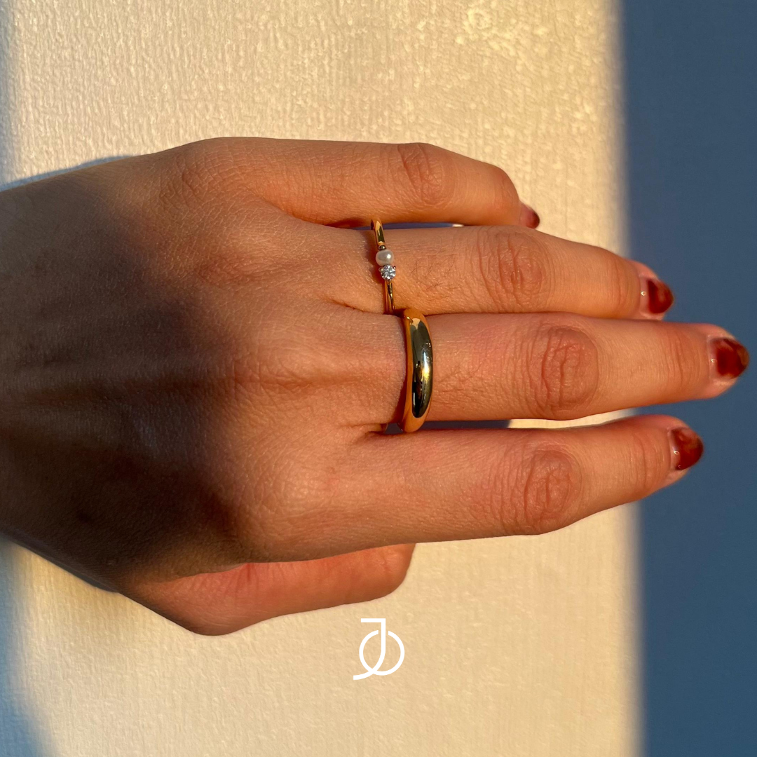 JO Mini Diamond With Pearl Ring