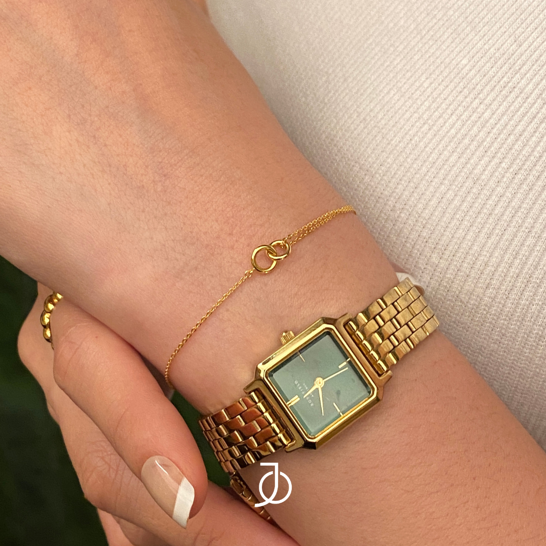JO Interlocking Circles Chain Bracelet