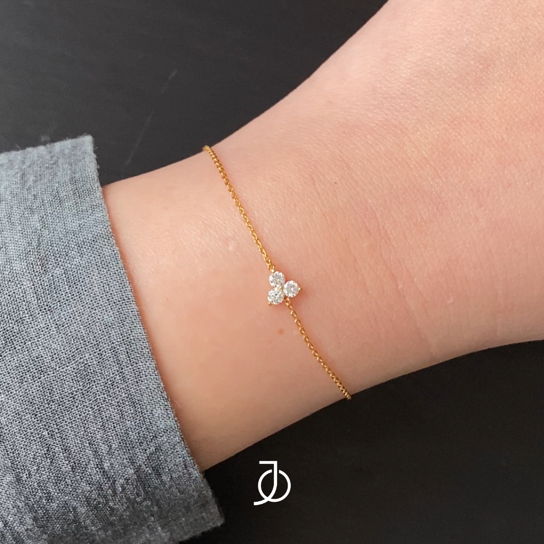 JO Lucky 3 Diamond Chain Bracelet