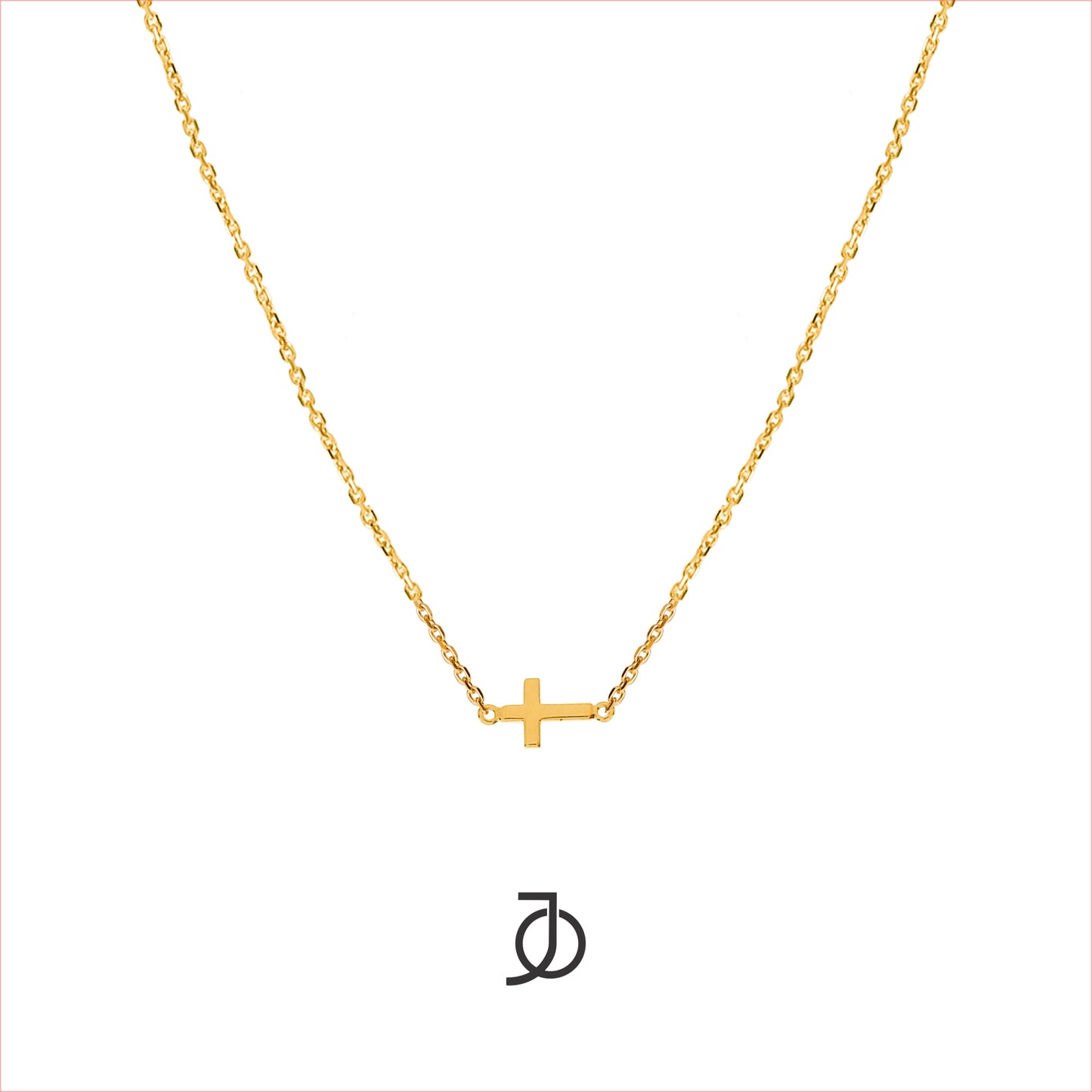 JO MINI GOLD CROSS WITH THIN CHAIN