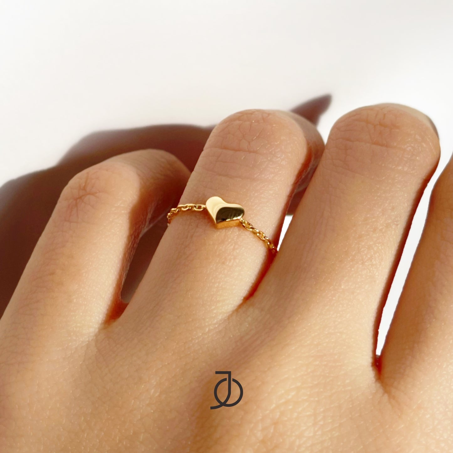 JO Heart Link Ring 17k