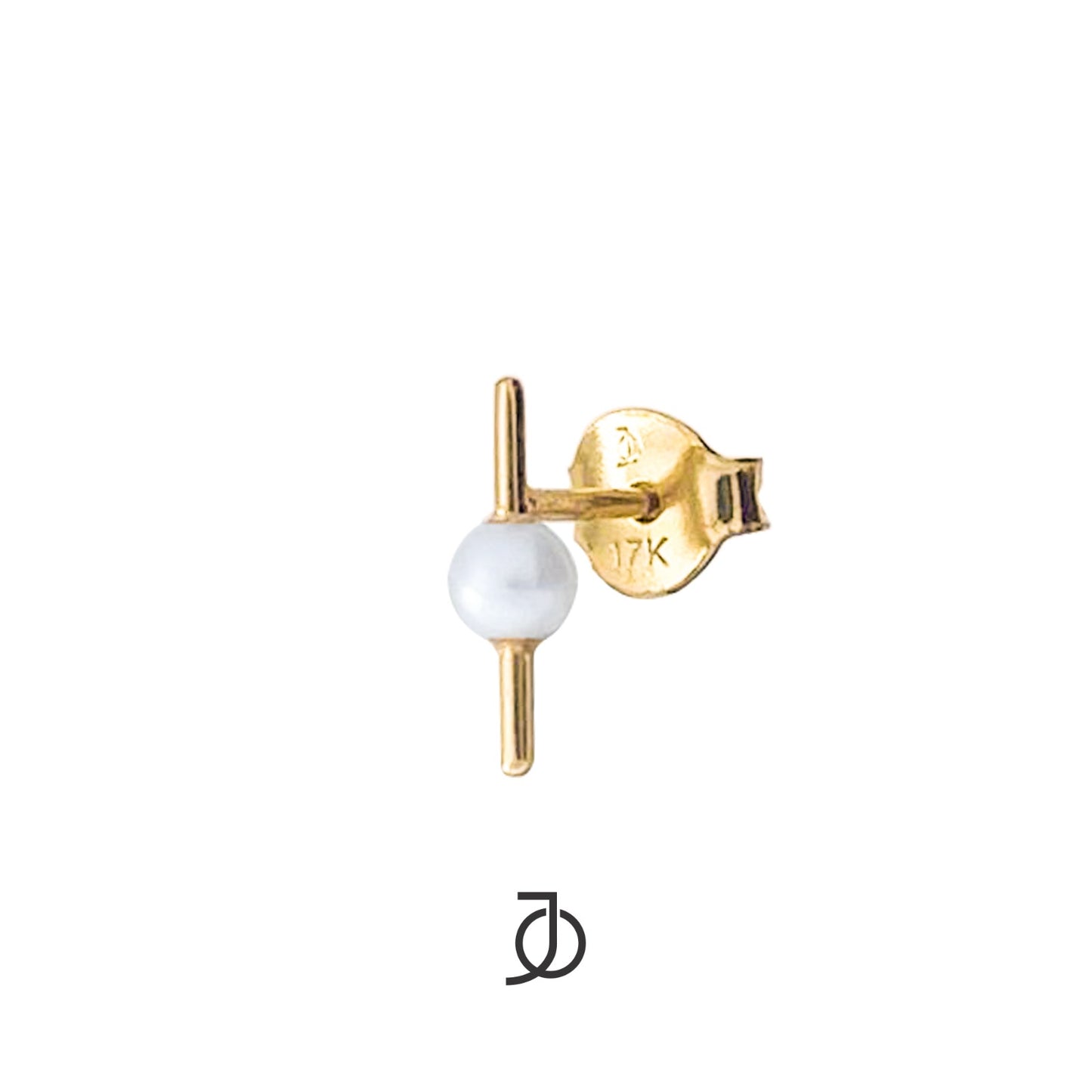 JO Anting Emas - Pearl On A Bar Studs 17K