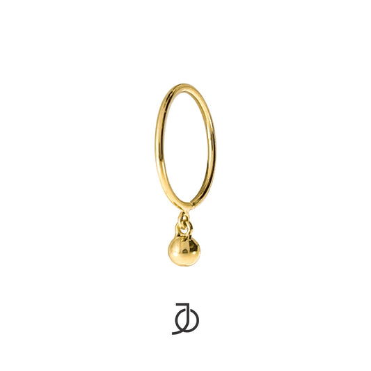 JO Anting Emas - Wire Huggies With Mini Gold Ball