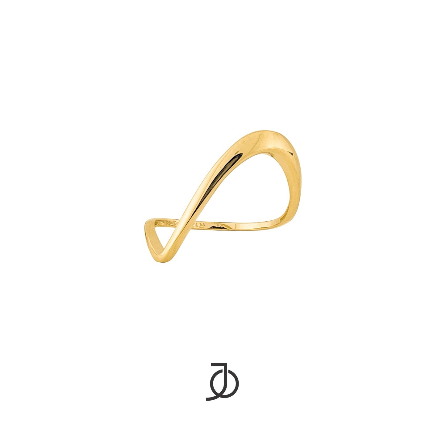 JO Cincin Emas - Wave Ring 17k