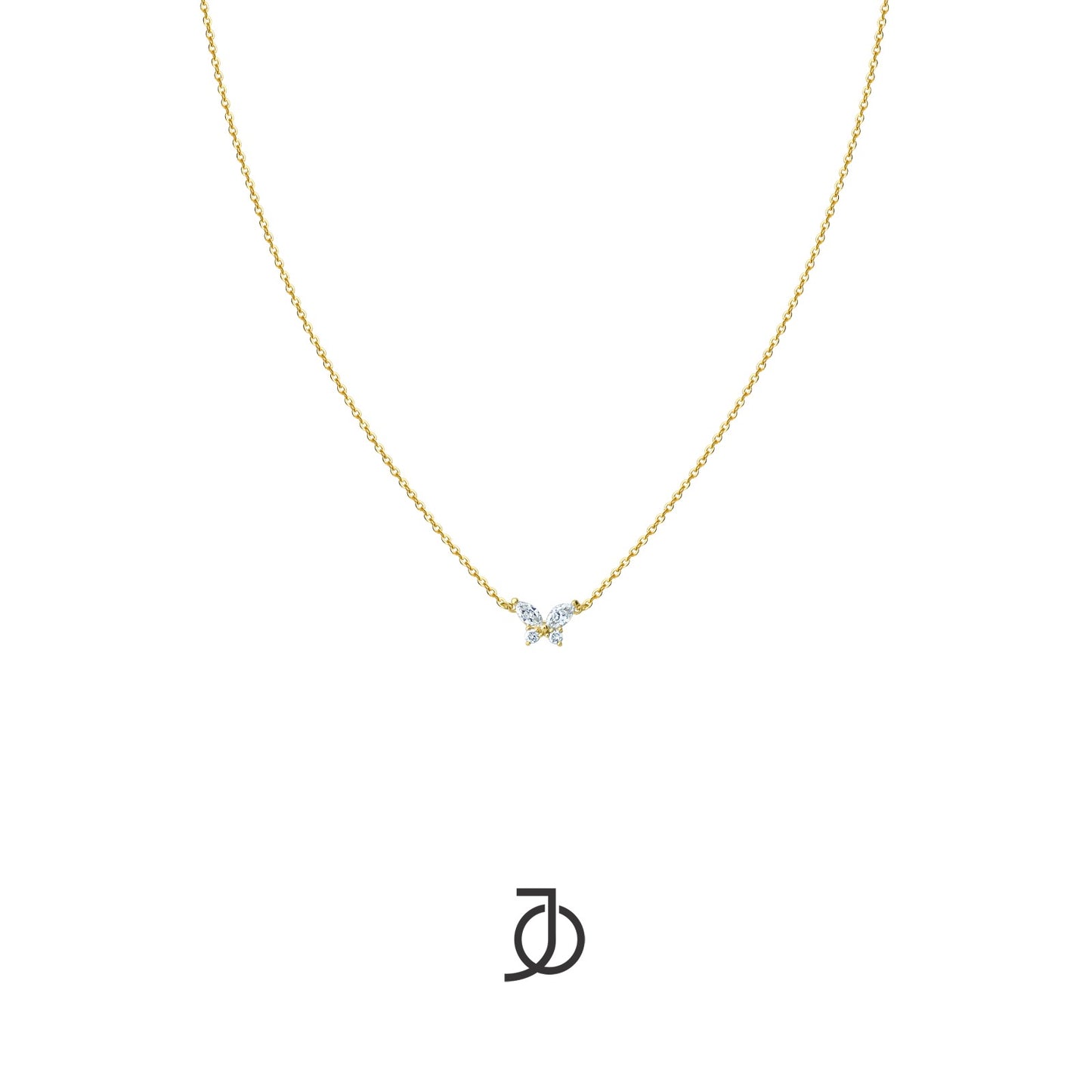 JO Kalung Emas - MARQUISE BUTTERFLY NECKLACE 17K