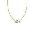 JO Light Diamond Necklace in Oval 17k Yellow Gold