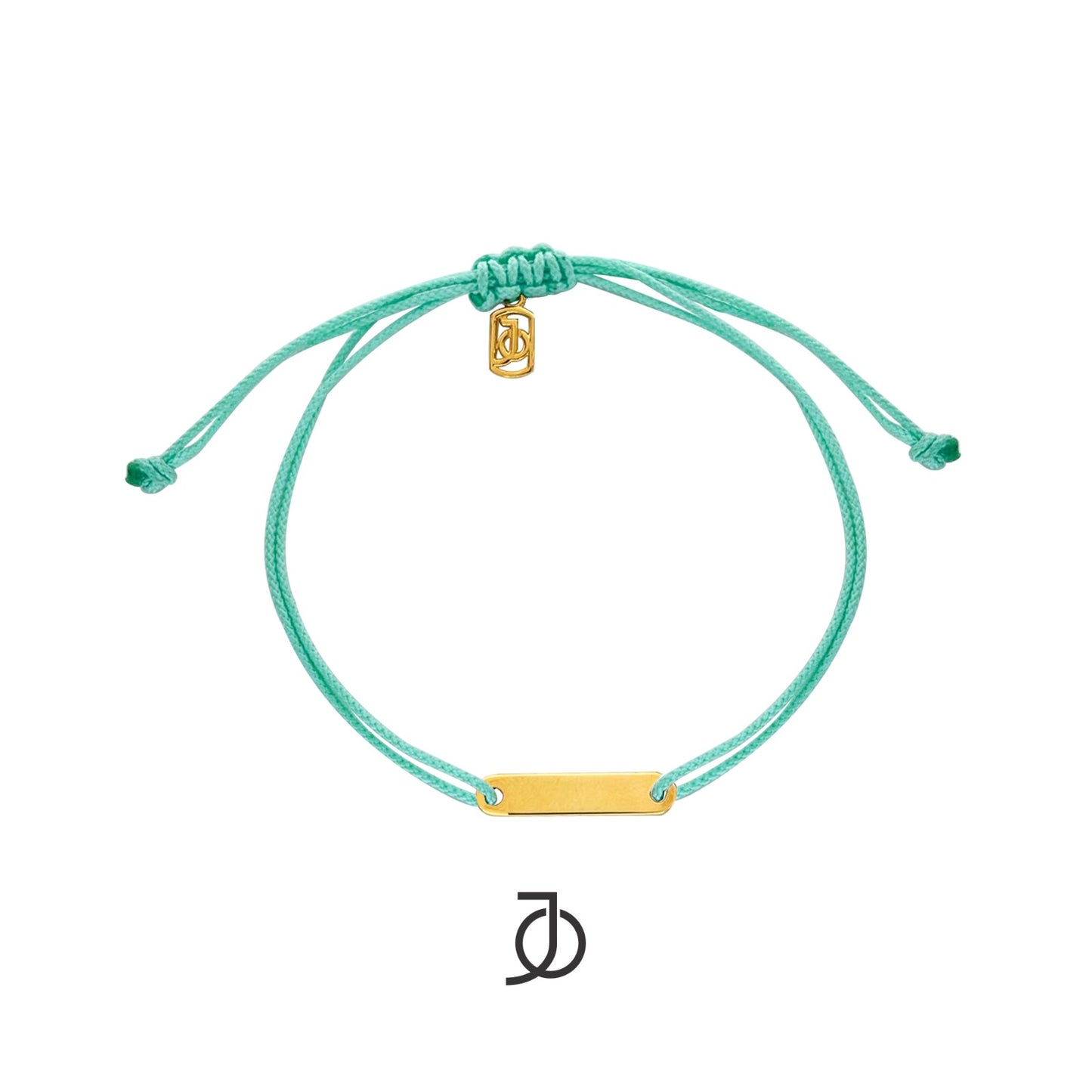 JO ID Bar on Cord Bracelet 17K