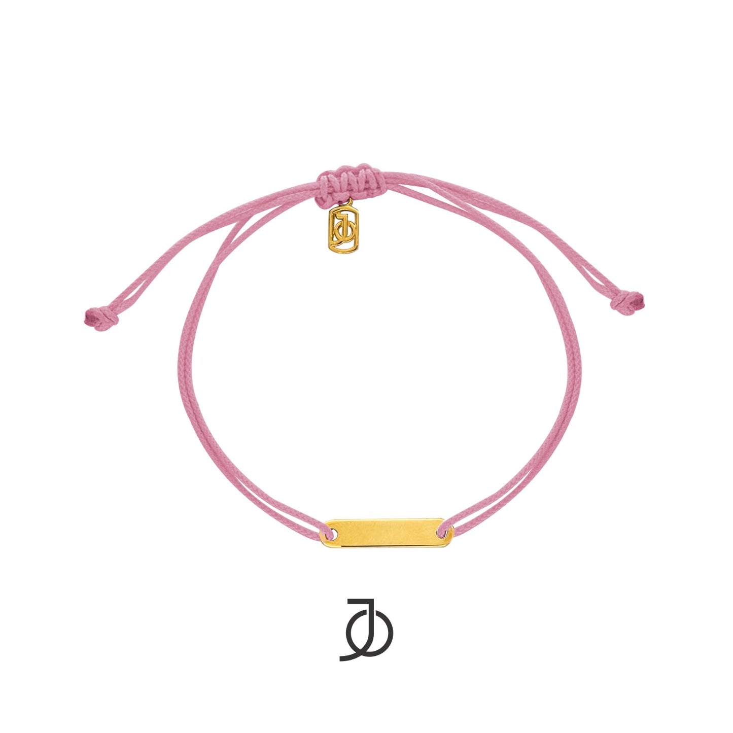 JO ID Bar on Cord Bracelet 17K