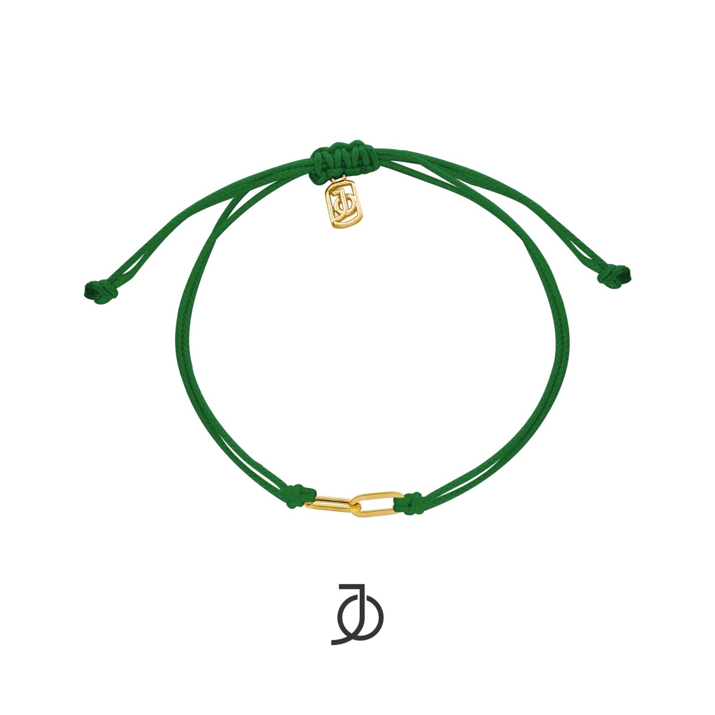 JO Interlocking on Cord Bracelet 17K