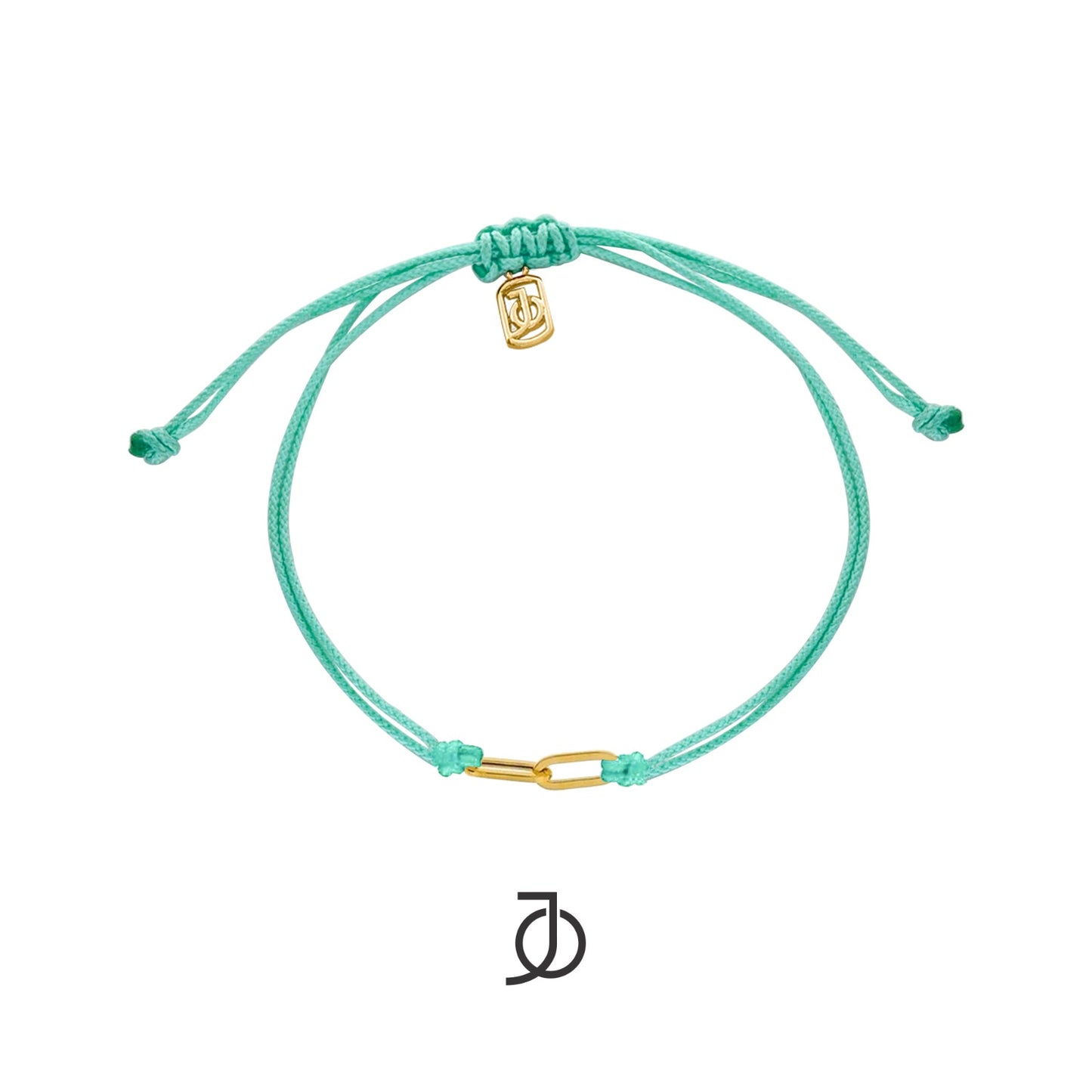 JO Interlocking on Cord Bracelet 17K