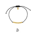 JO 8 Mini Gold Beads On Silk Cord Bracelet