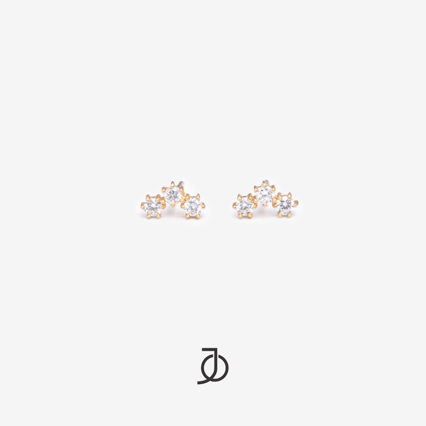 JO Curve 3 Mini Diamonds Studs