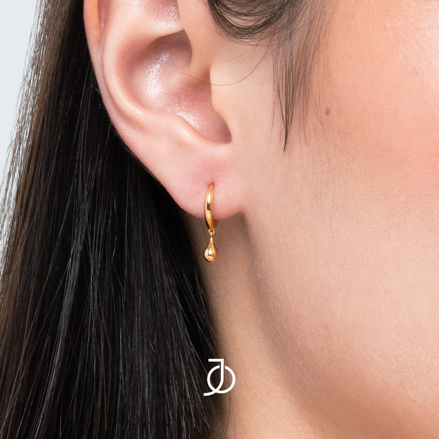 JO Anting Emas - Mini Gold Drop On Huggies 17k