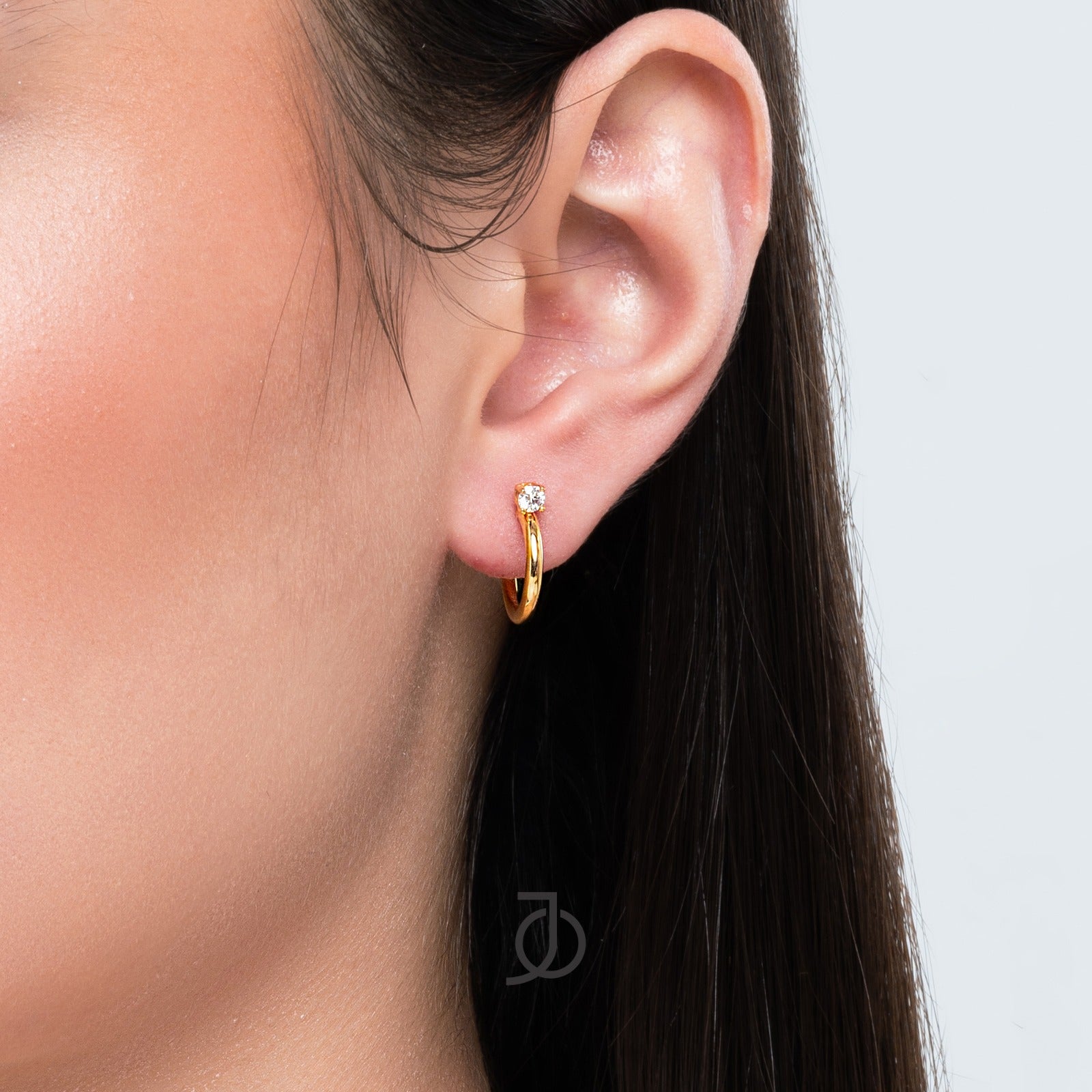 JO Floating Diamond Hoops
