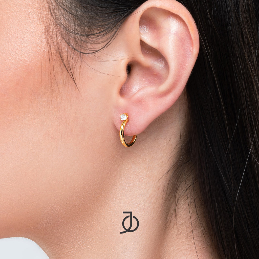 JO Floating Diamond Hoops
