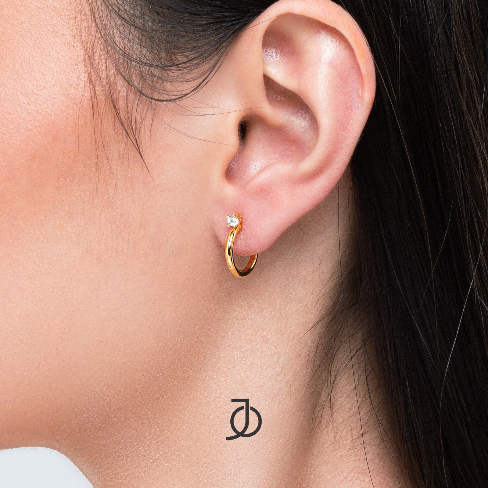 JO Floating Diamond Hoops