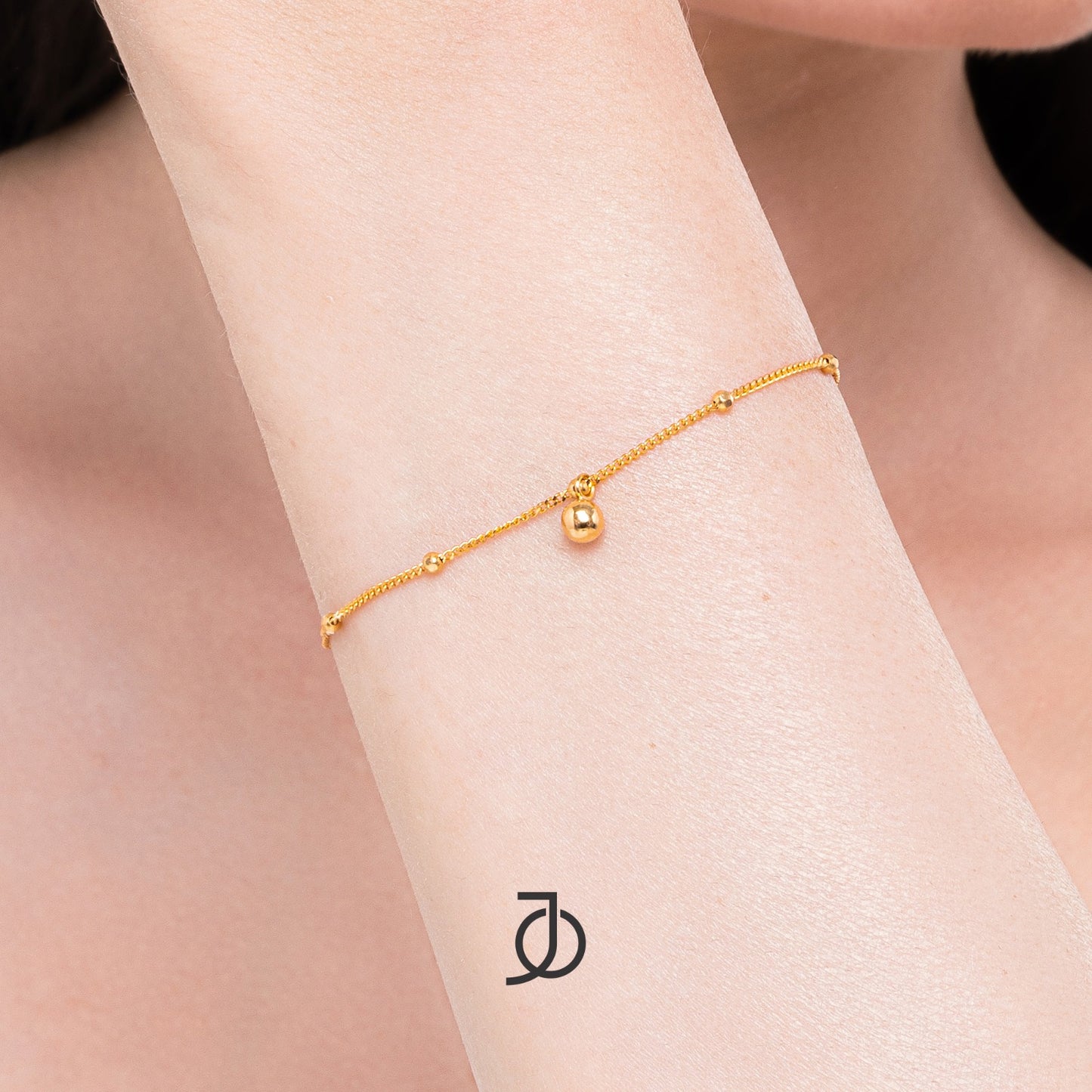 JO Gelang Emas - Gold Mini Ball Chain Bracelet 17k
