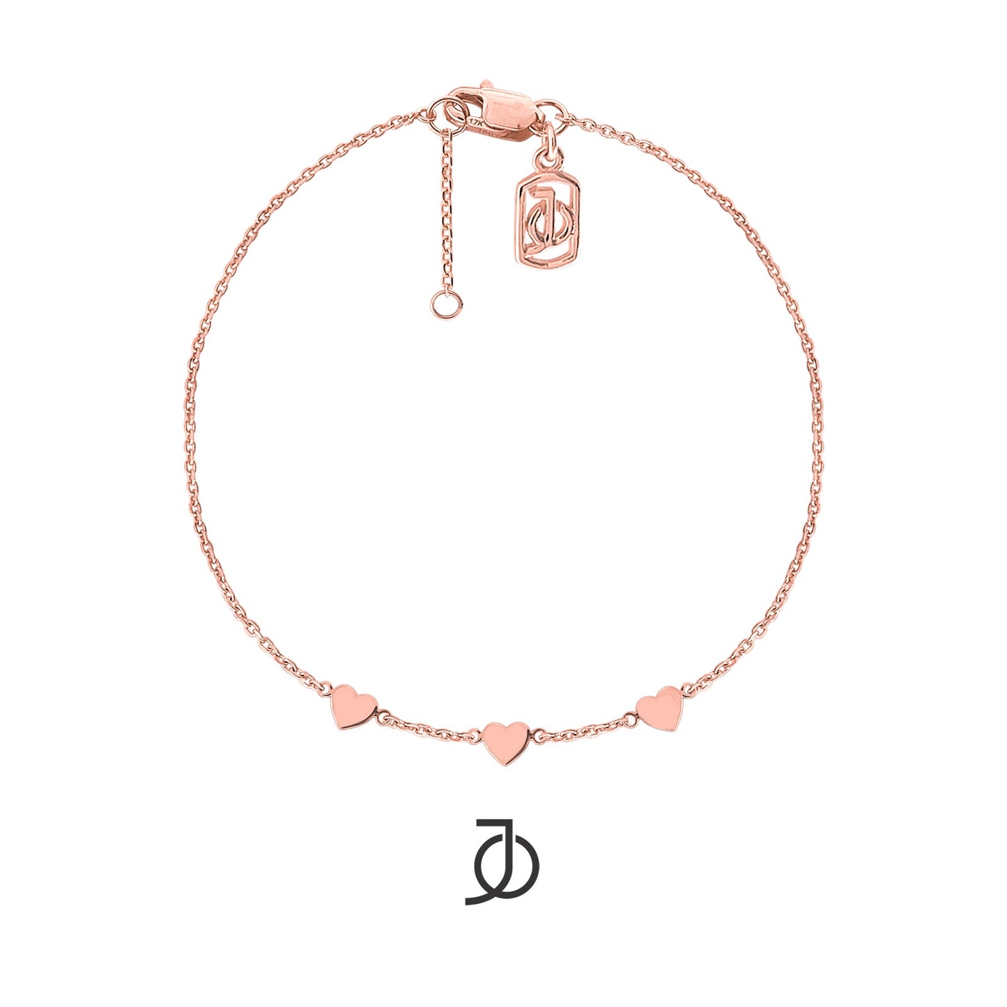 Jo 3 Mini Heart Chain Bracelet