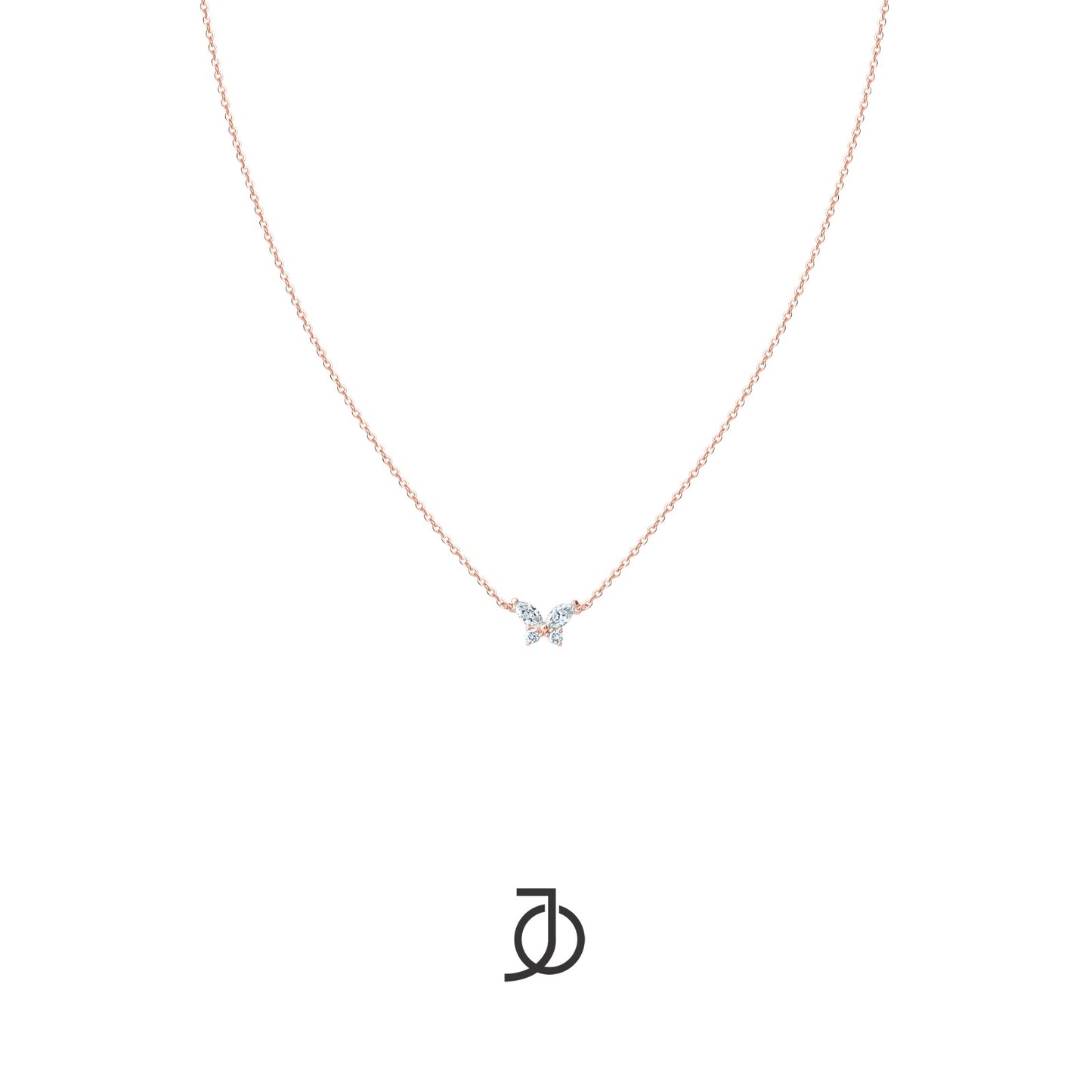 JO Kalung Emas - MARQUISE BUTTERFLY NECKLACE 17K