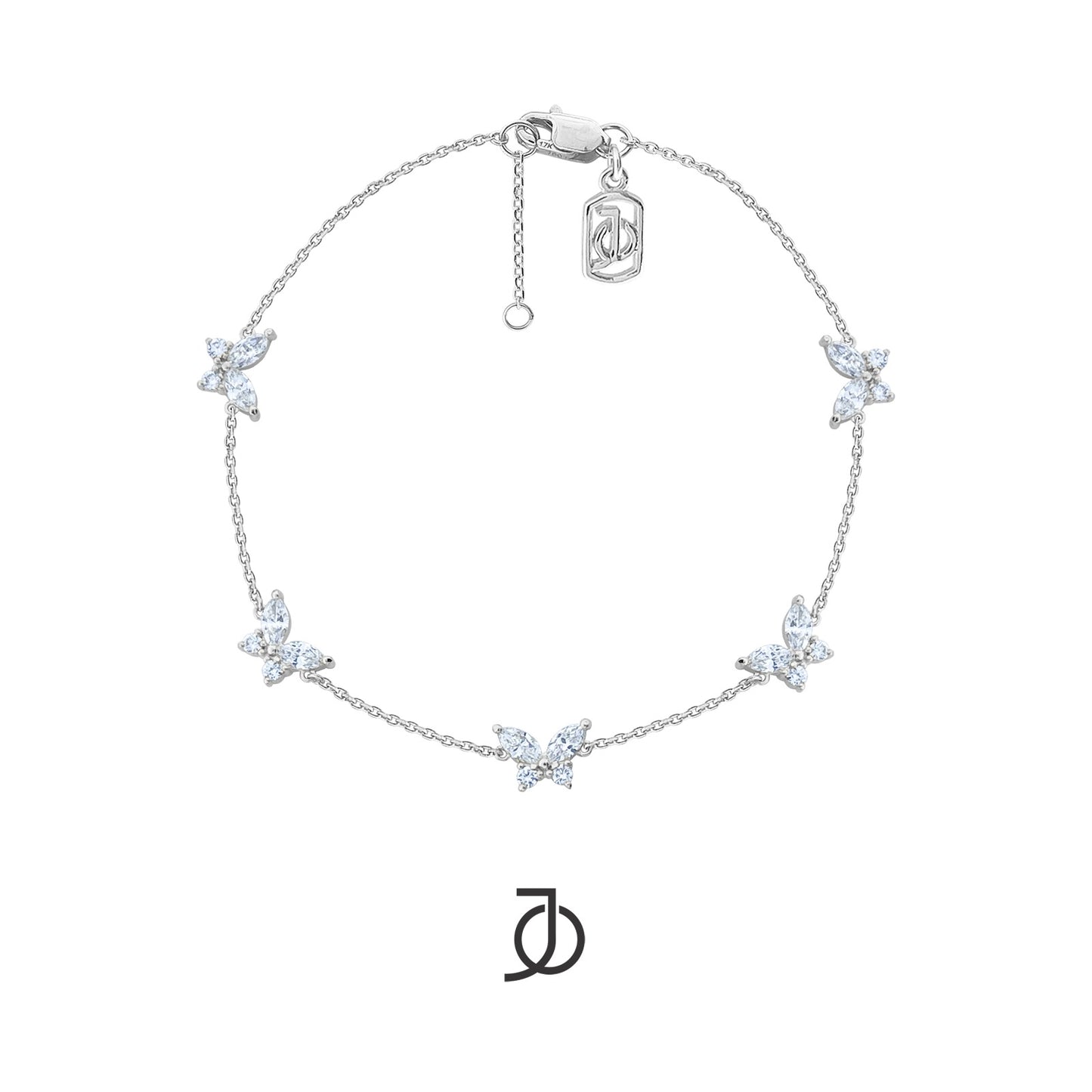 JO Gelang Emas - 5 MARQUISE BUTTERFLY BRACELET 17K