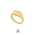 JO Mini Hex Signet Ring