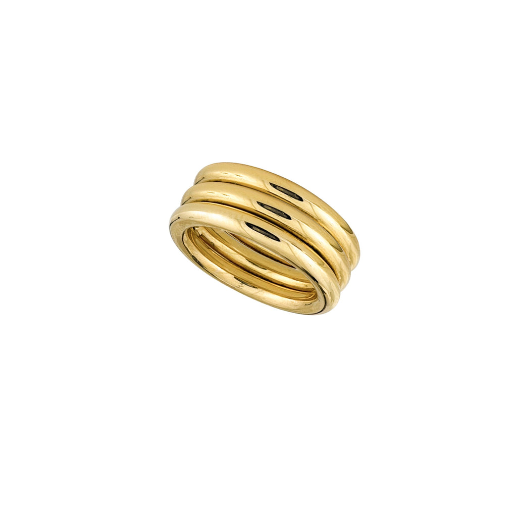 JO Cincin Emas - Triple Gold Bold Stacker