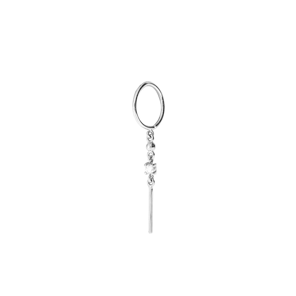 JO Chiming Mini Diamond And Bar Earrings