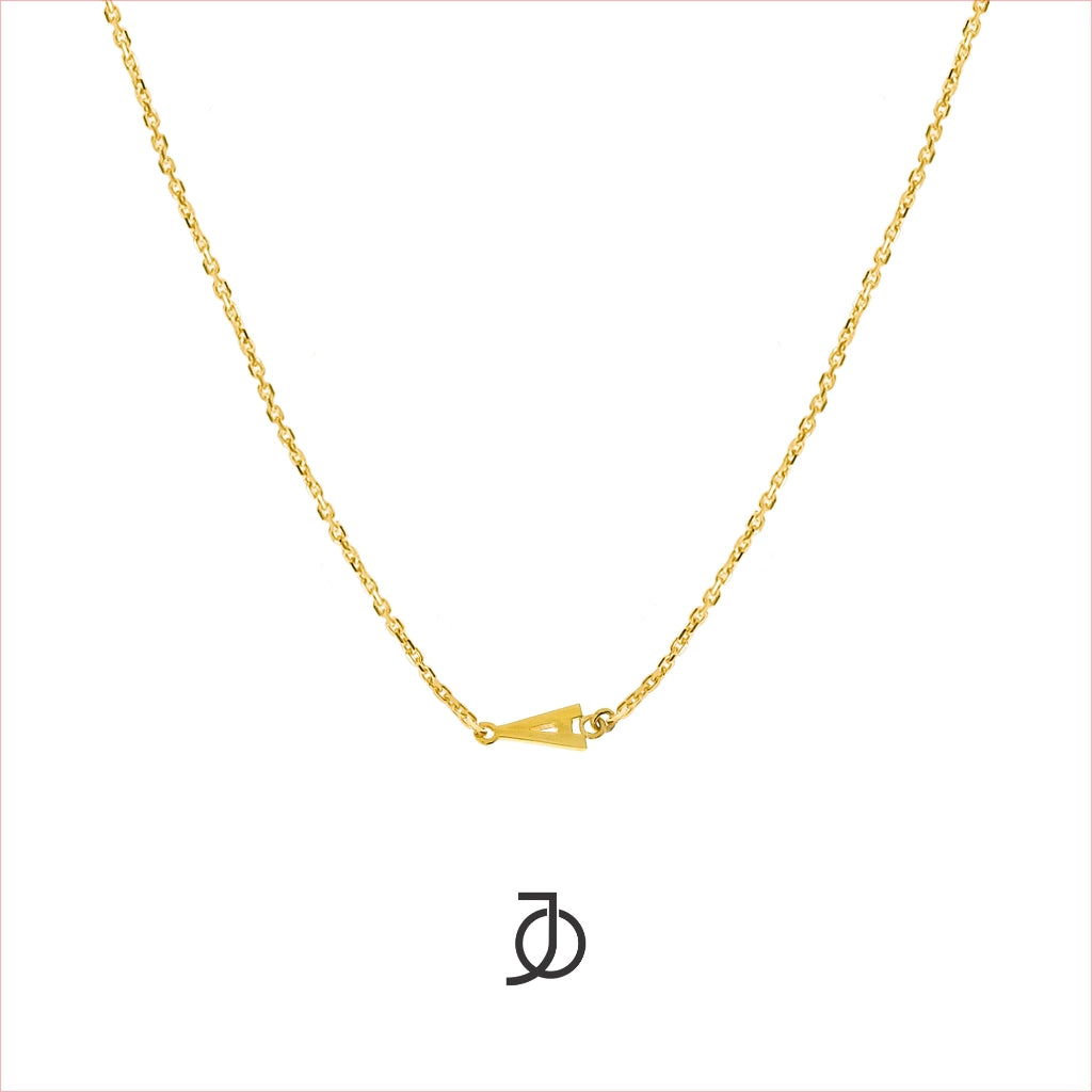 JO Horizontal Alphabet Thin Chain 17k