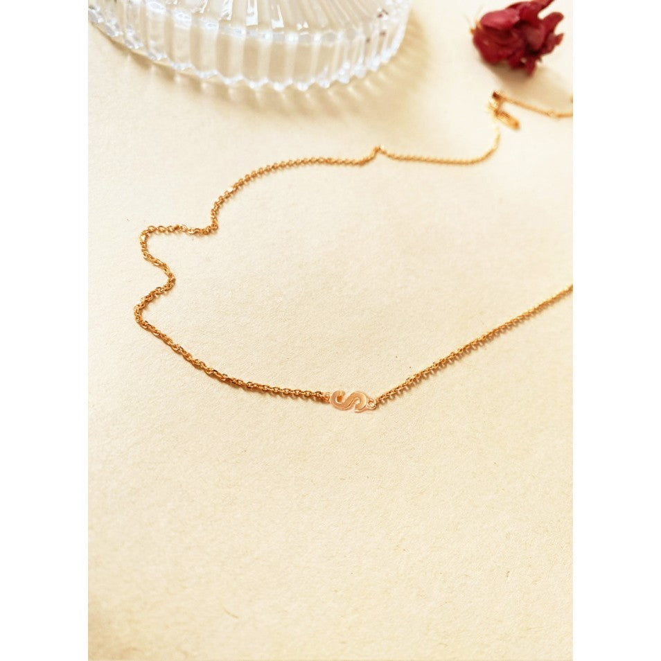 JO Horizontal Alphabet Thin Chain 17k