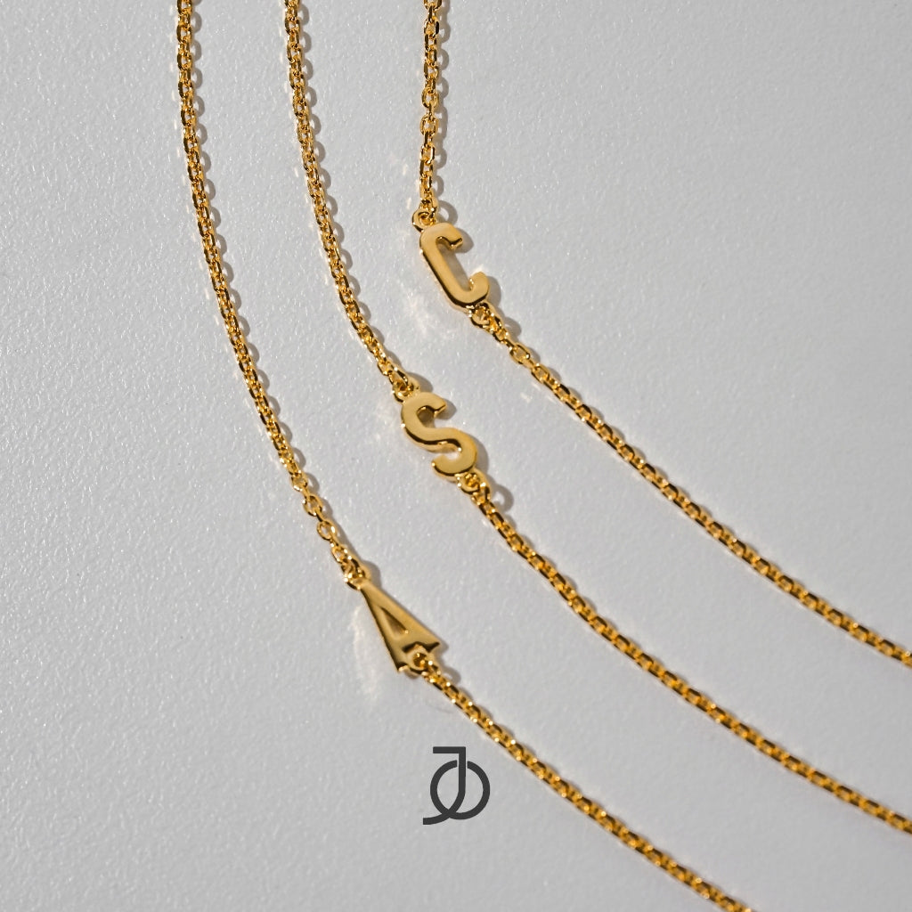 JO Horizontal Alphabet Thin Chain 17k