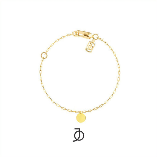Jo Mini Disc With Mini Paper Clip Bracelet Dangle 17k