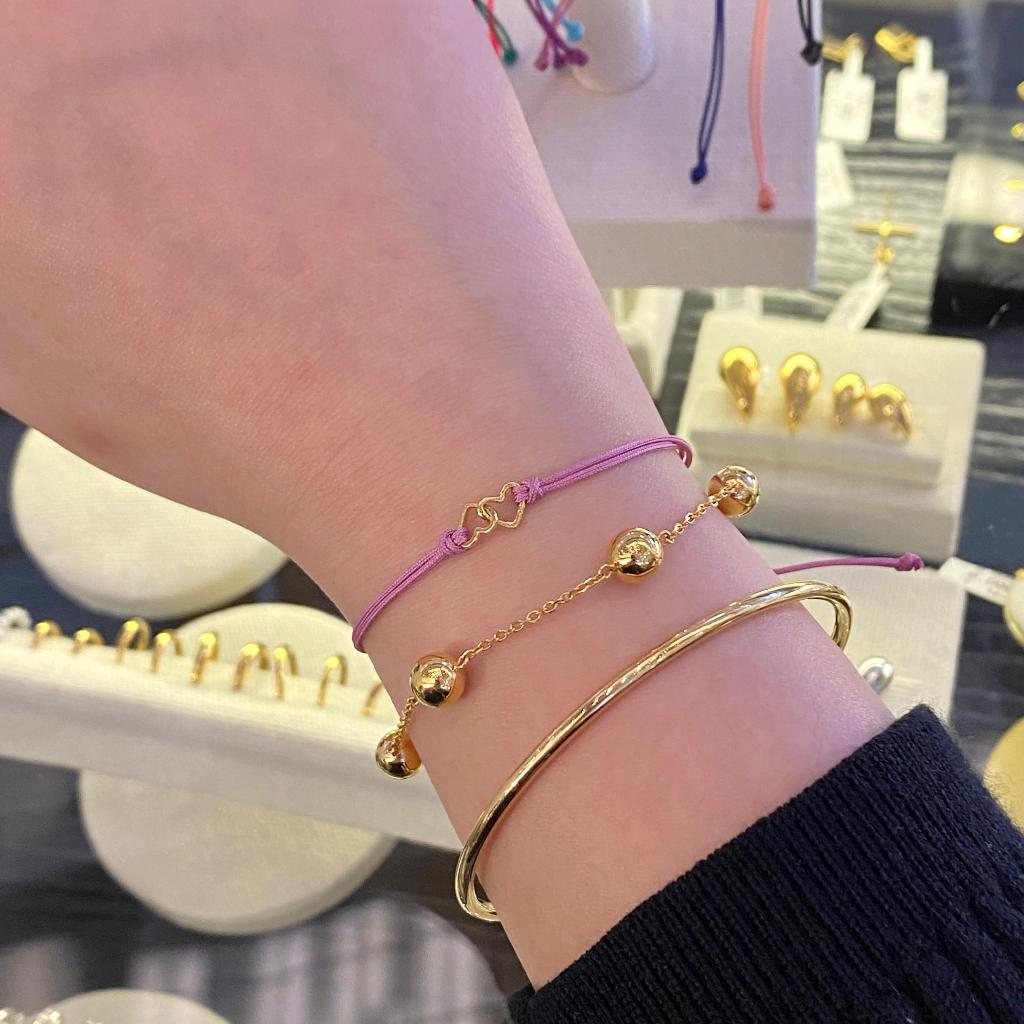JO Interlocking Heart On Cord Bracelet