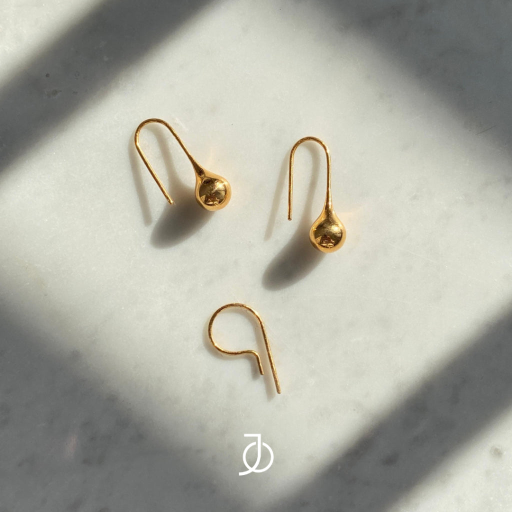 JO Gold Wire Loop Earrings
