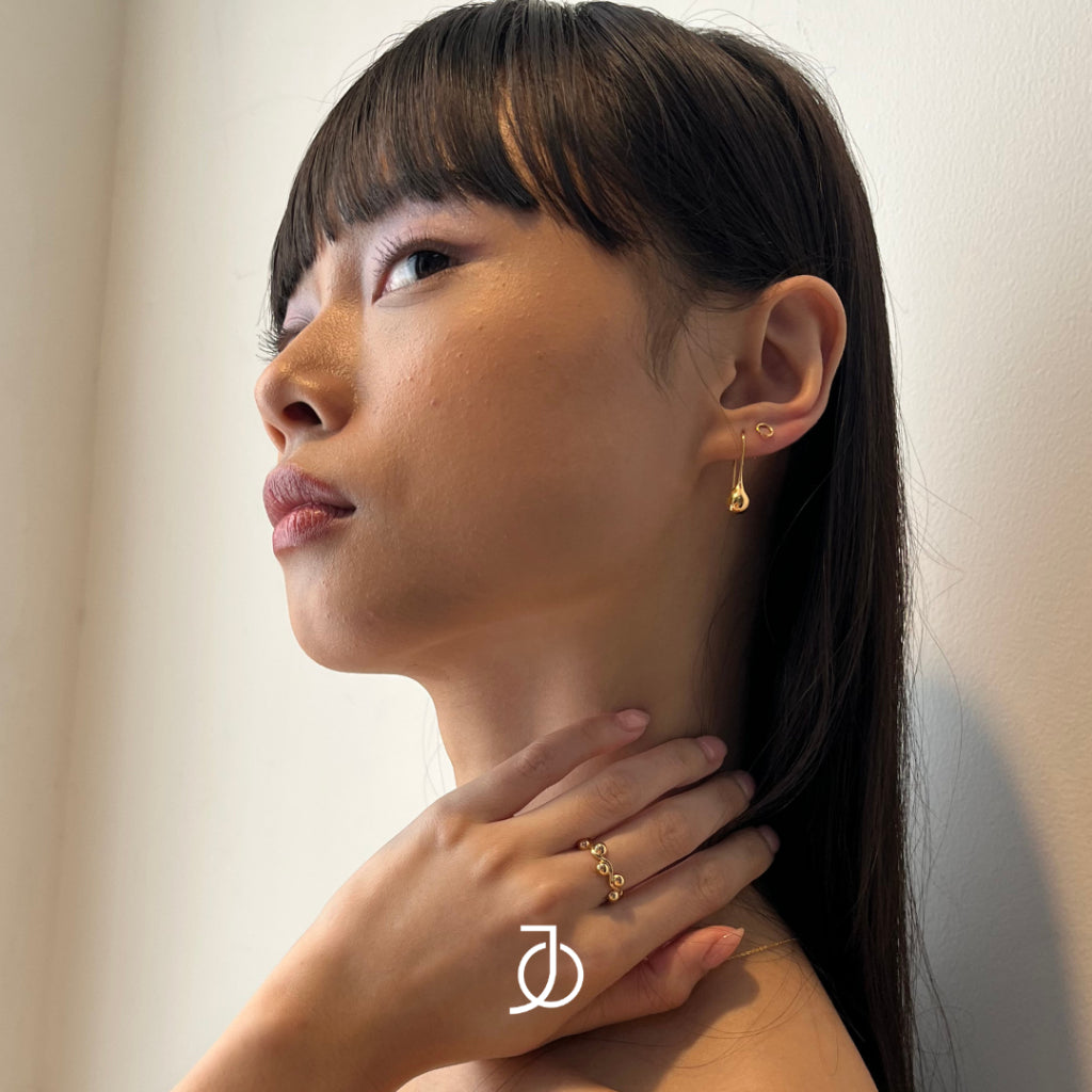 JO Anting Emas - Gold Drop Earrings